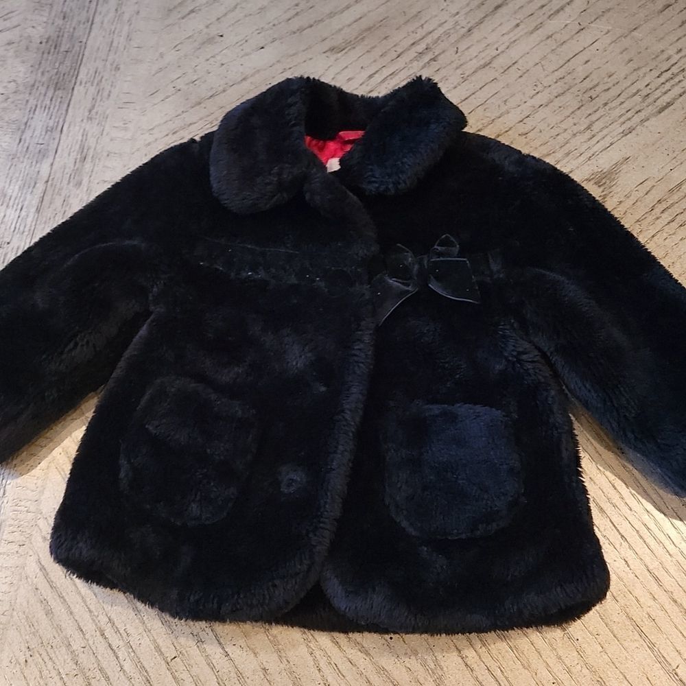 18 month black cozy furry jacket 🖤❤